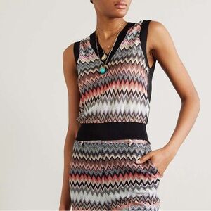 Missoni knit chevron vest top